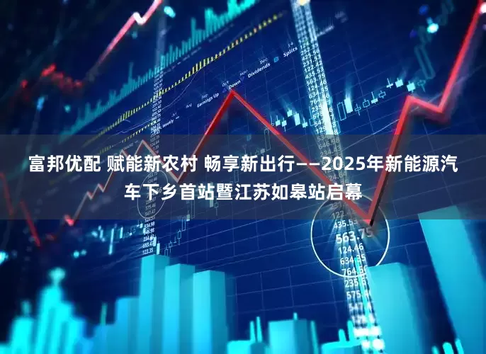 富邦优配 赋能新农村 畅享新出行——2025年新能源汽车下乡首站暨江苏如皋站启幕